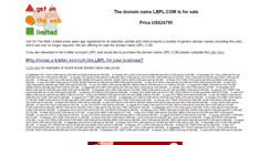 Desktop Screenshot of lbpl.com