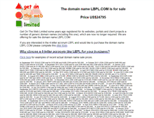 Tablet Screenshot of lbpl.com